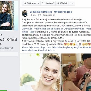 Pomáhame aj zvieracím celebritám známym z TV